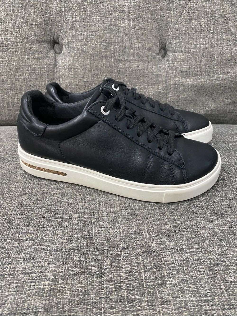 Birkenstock Bend Low Sneakers Black Leather Women’s Size 37